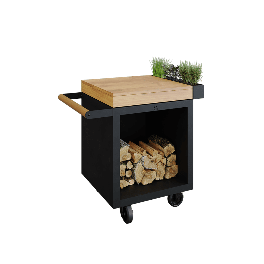 Mise En Place Table Black 65 Pro Teak Hout