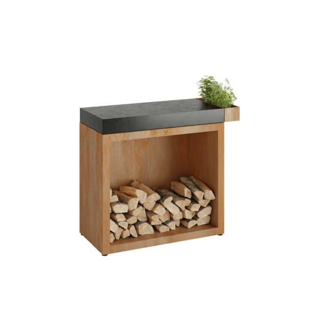 Ofyr Butcher Block Storage 90 Corten Keramiek