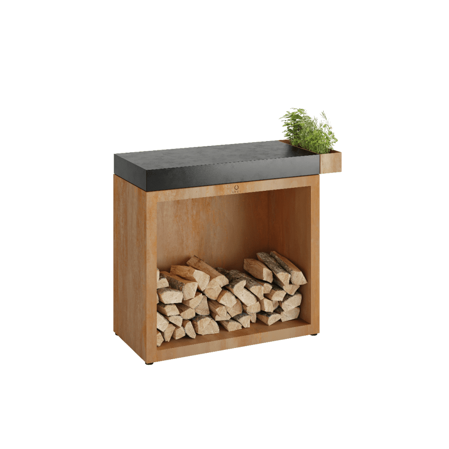 Ofyr Butcher Block Storage 90 Corten Keramiek