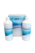 Aquakristal navulflessen met verpakking, all-in-one chloorproduct