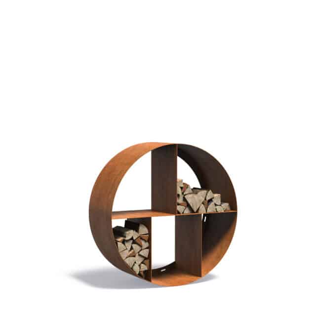 Forno Wood Storage Logg Ronde 1 Corten Bhsr1 1