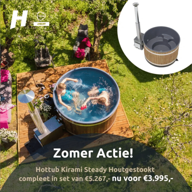 Zomer Actie Kirami Hottub Steady Houtgestookt