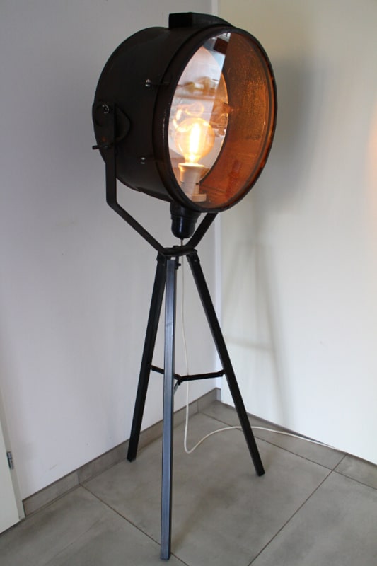 Vintage lampa punktowa XXL na statywie