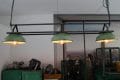 Industriële hanglamp groen