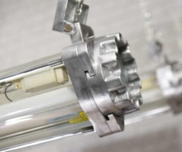 Industrial fluorescent lamp with LED tubes