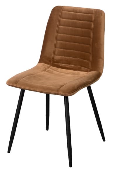 Esszimmerstuhl cognac samt