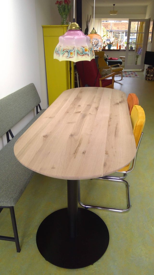 Plat Ovaal Eiken Blad Excl Onderstel
