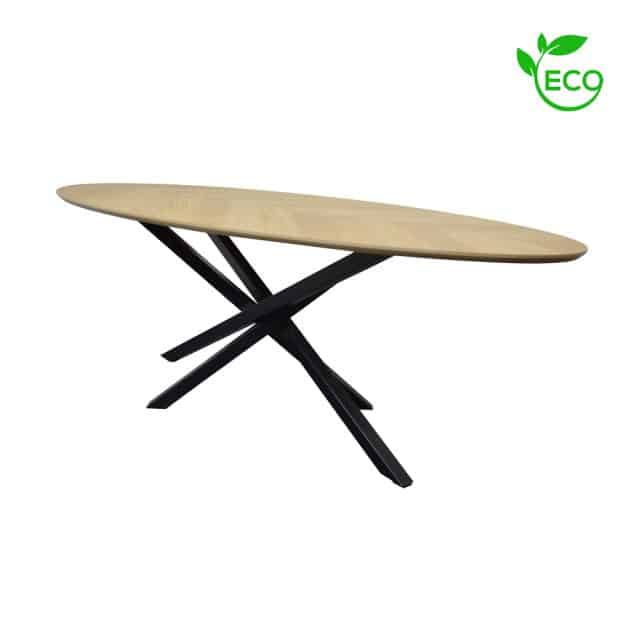 Ovaal Eiken Visgraat Eco Eettafel