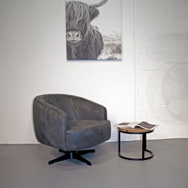 Armchair Swivel Chair Mark Dark Grey