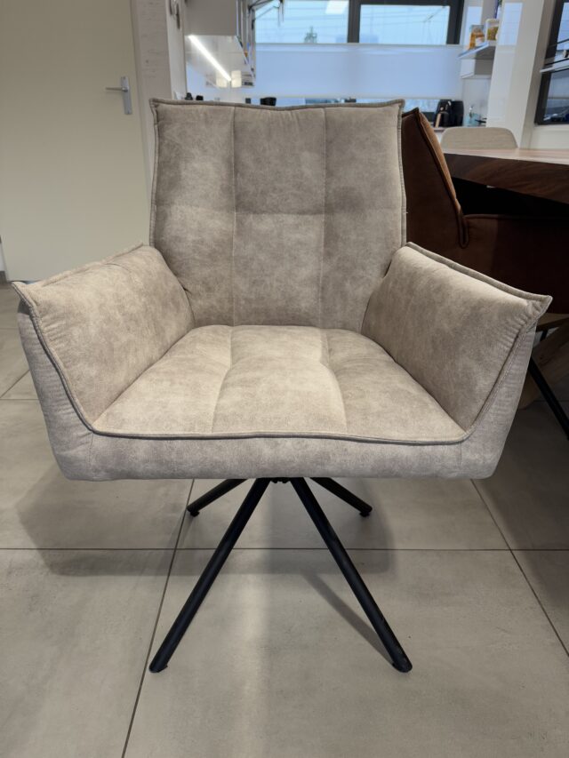 Lucas Swivel Chair Anthracite Eco Leather