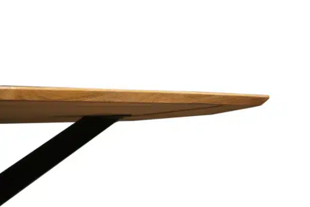 Eettafel Deens Ovaal Spin Poot 25mm Blad Met Verjongde Rand Naturel2