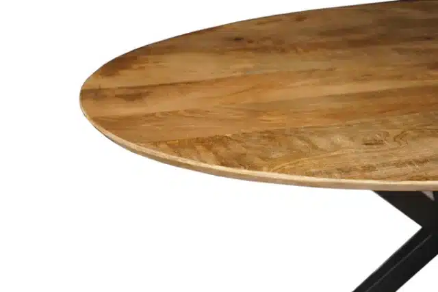 Mangohouten Eettafel 160x90cm Ovaal 25mm Blad Met Verjongde Rand 8211 Bestel Nu Voor Levering In Week 22