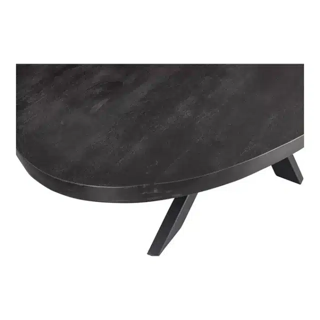 Eettafel Ovaal Zwart 6cm Blad2