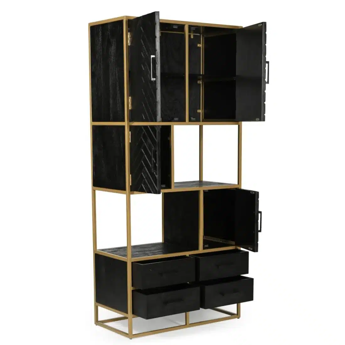 Trp Post Container Data Trp Post Id 65288 Mangohouten Vakkenkast 90x45x200cm Zwart Goud Visgraat 8211 Levertijd Binnen 2 3 Weken Trp Post Container