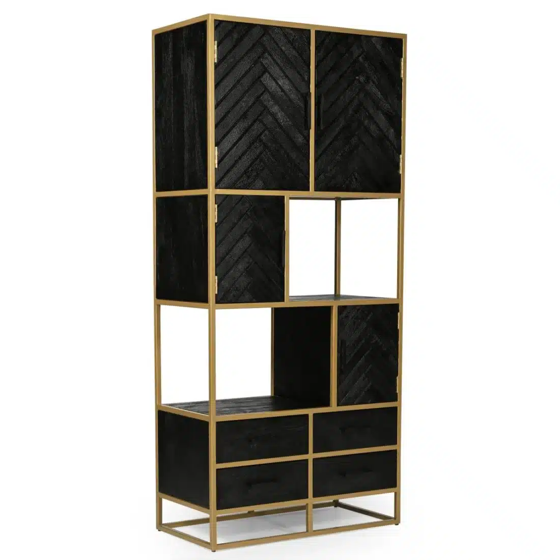 Trp Post Container Data Trp Post Id 65288 Mangohouten Vakkenkast 90x45x200cm Zwart Goud Visgraat 8211 Levertijd Binnen 2 3 Weken Trp Post Container