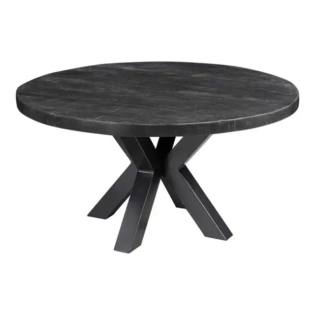 Mangohouten Salontafel Spinpoot Rond Zwart 90x47cm 8211 Nu Op Voorraad Binnen 7 Dagen In Huis