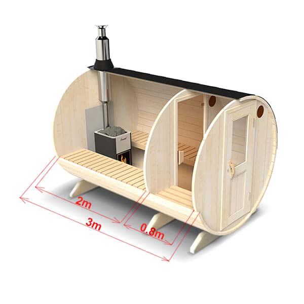 Isbjorn Barrel Sauna 300