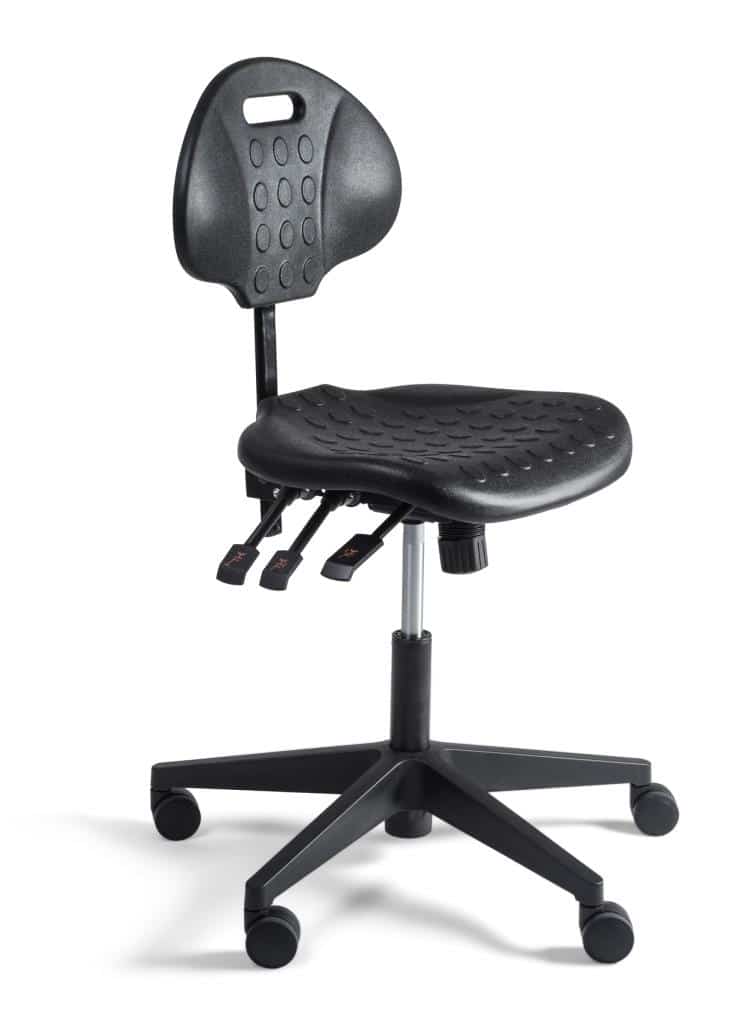 Ergonomische Werkstoel Met Pu Zitting En Verstelbare Rug Ergonomische Werkstoel Met Pu Zitting En Verstelbare Rug