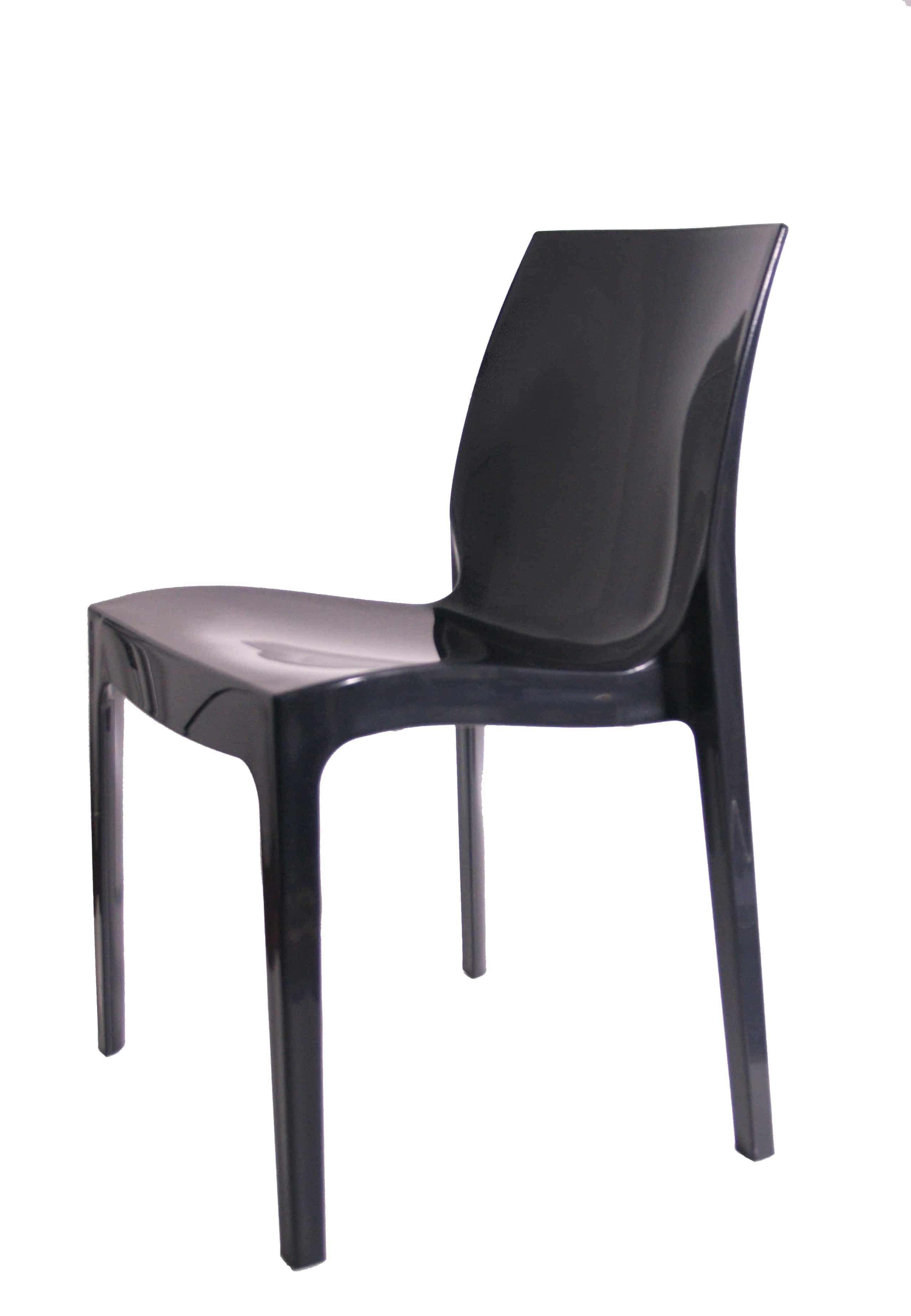 Kunststof stoel glossy antraciet Kunststof stoel glossy antraciet