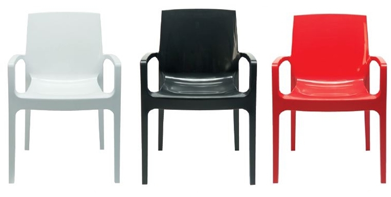 Kunststof stoel glossy armleggers serie Kunststof stoel glossy armleggers serie