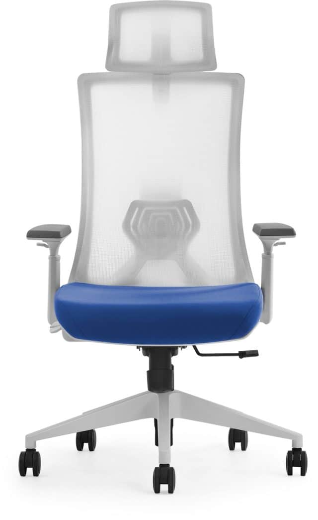 Bureaustoel Verona Blauw Wit