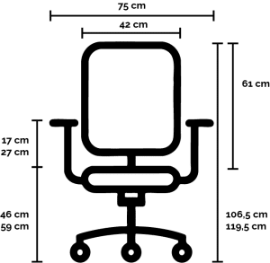 Bureaustoel Dante Mesh Nen En 1335