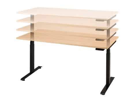 Huislijn Zit Sta Bureau Basic Elektrisch Verstelbaar Met 2 Motoren Memory Display Amp 2 Usb Poorten 160 215 80 Cm 8 Bladkleuren