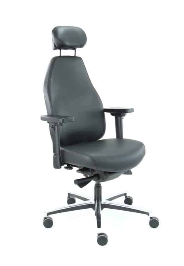 Bureaustoel Therapod X Hr In Stamskin Zwart Bureaustoel Therapod X Hr In Stamskin Zwart