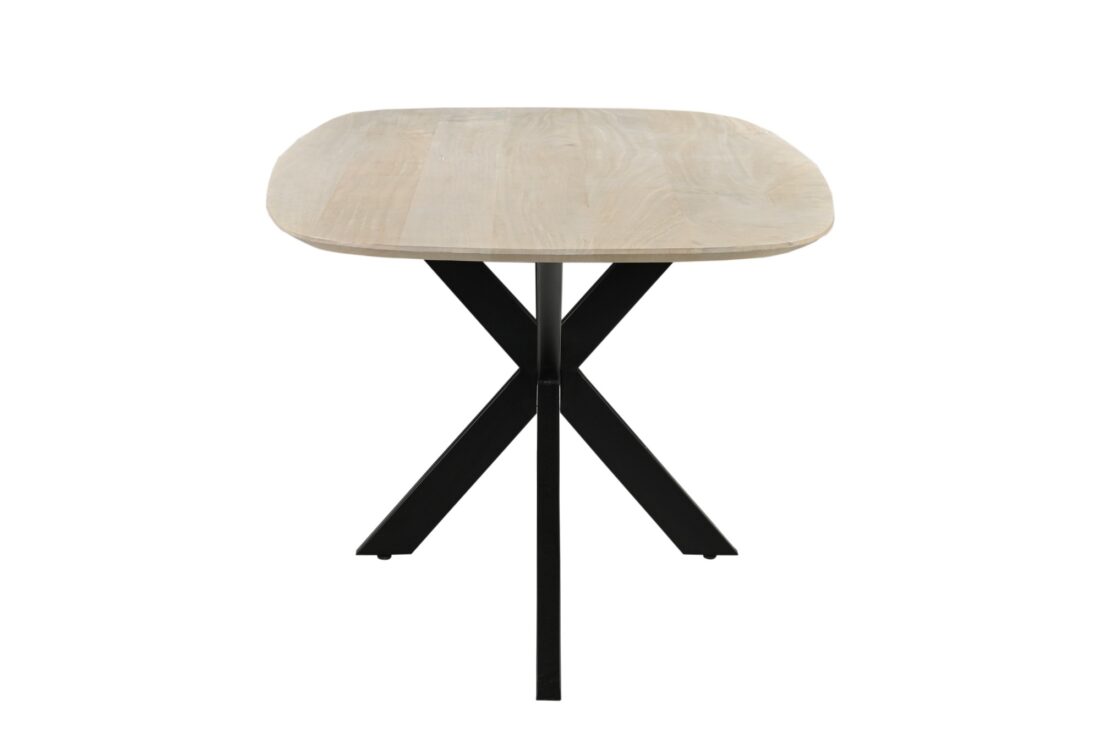 Vergadertafel 300 X 100 Cm Spinpoot En Deens Ovaal Naturel Blad