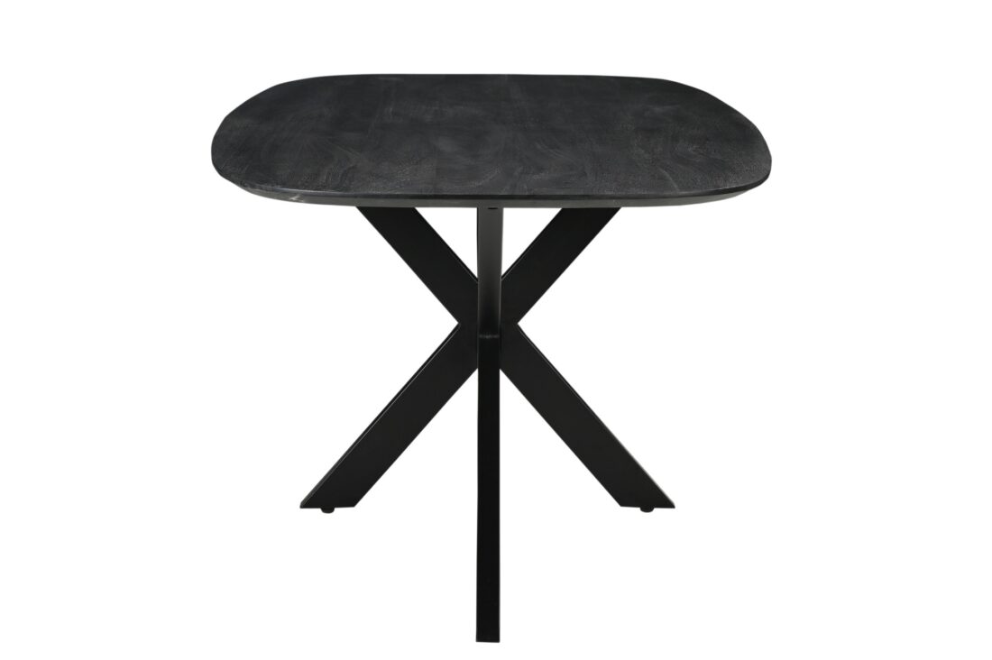 Vergadertafel 300 X 100 Cm Spinpoot En Deens Ovaal Zwart Blad