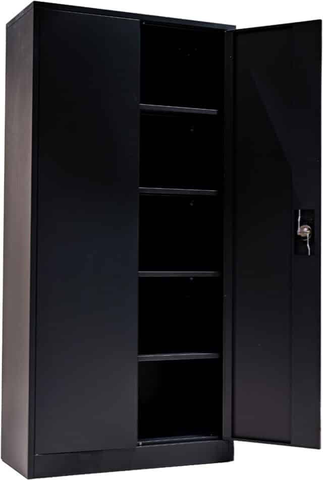 Demontabele Stalen Draaideurkast Afsluitbaar 185x90x40 Cm