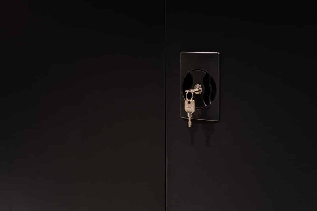 Demontabele Stalen Draaideurkast Afsluitbaar 185x90x40 Cm