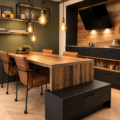 Luxe Showroomkeuken In Zwart En Warm Hout