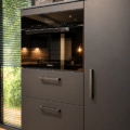 Luxe Showroomkeuken In Zwart En Warm Hout