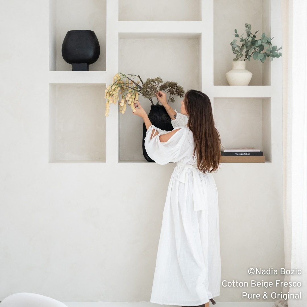 Nadia Bozic Cotton Beige Fresco