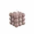 PTMD LED kaars rustic brown bubble shaped S