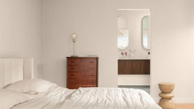 Slaapkamer Met De Kleur Ral 9001 Op De Muren 1