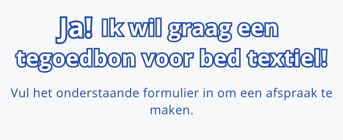 Afspraak Maken Bedtextiel Actie