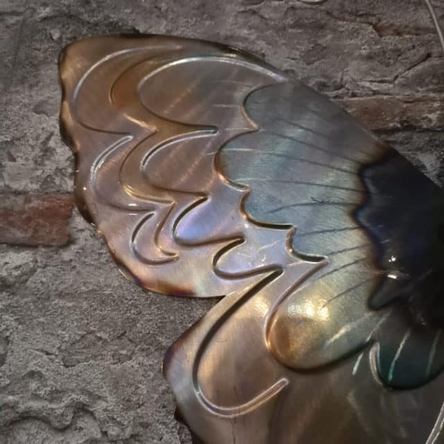 Metaal Vlinder Blauw Goud 1425 5