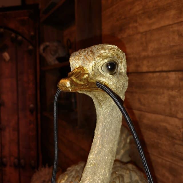 Tafellamp Struisvogel Goud Uitverkocht