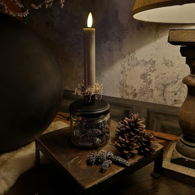 Glazen Pot Met Kaarsen Standaard Art 23 7566