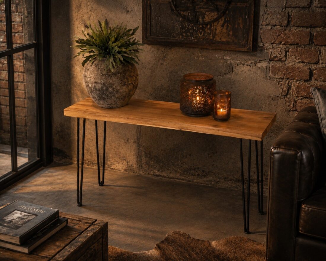 Side Table Suar Hout 118 X 40 X 72cm Art 22 1861