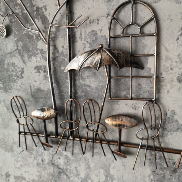 Metalen Wand Decoratie Terras 2407