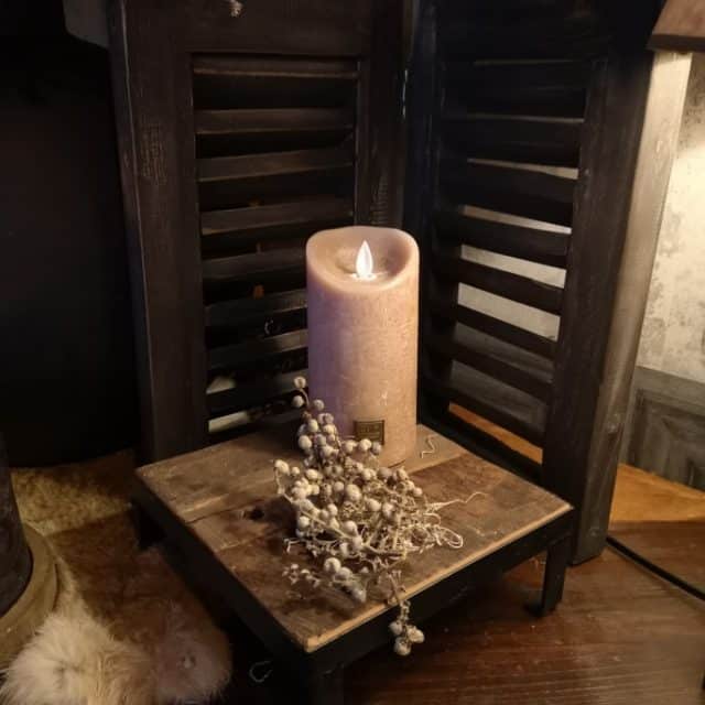 Led Kaars Amber Flame M