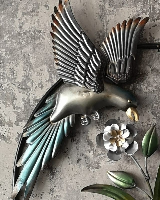 Wanddecoratie Cirkel Met Vogels En Bloemen 1285