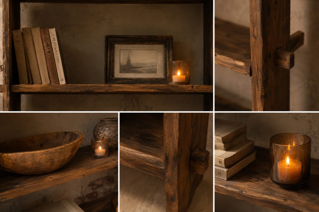 Boekenkast Oud En Doorleefd Hout