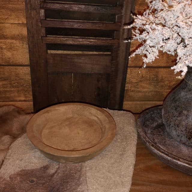 Houten Schaal Plat Rond 20cm Art 23 7466