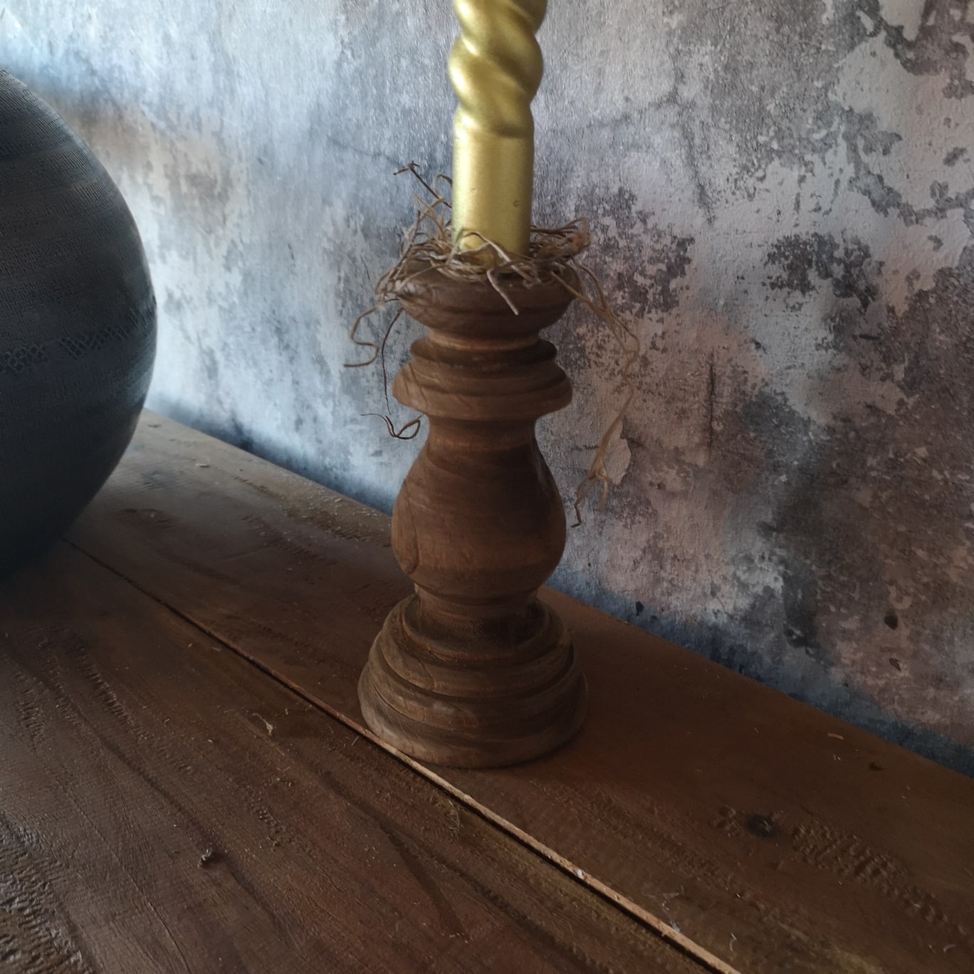 Kandelaar Baluster Bruin H15 X 8 5cm