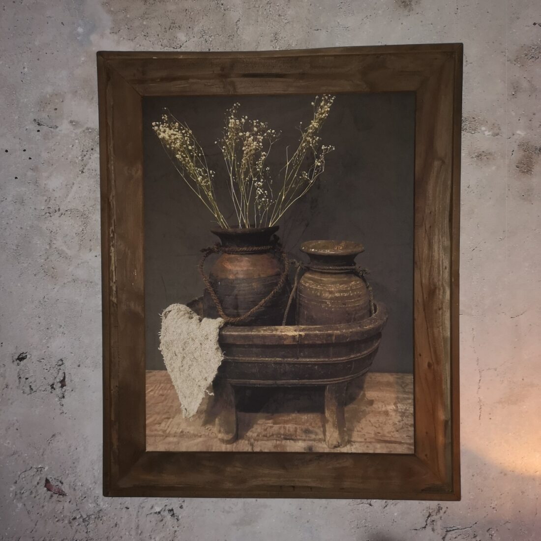 Houten Lijst Met Nostalgisch Doek Art 6479