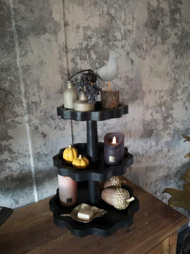 Houten Etagre 3 Laags Zwart